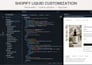 fix shopify bugs, liquid coding  theme customization